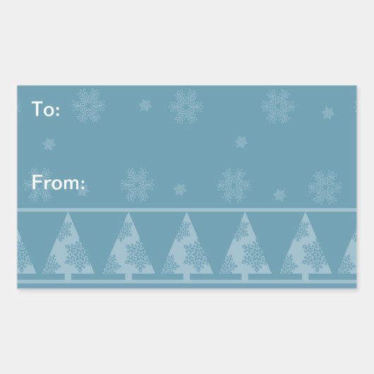 Stickers Arbre de Noël de Fléaux de neige bleu (Devant)