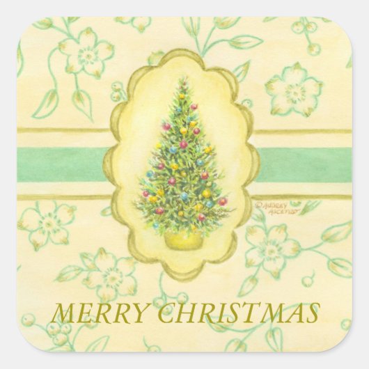 Stickers Arbre de Noël élégant (Devant)