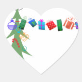 Stickers Arbre de Noël et Enveloppe Présente (Devant)