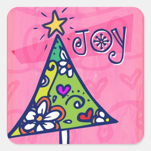 Stickers Arbre de Noël pour la fête de Noël (Devant)