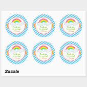 Stickers Arc-en-ciel - Anniversaire Merci Favorise (Feuille)
