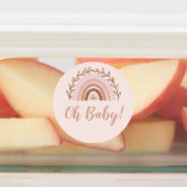 Stickers Arc-en-ciel Boho, Stickers Baby shower (Apposé)