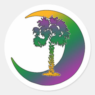 Stickers Arc-en-ciel Carolina Palmetto & Crescent