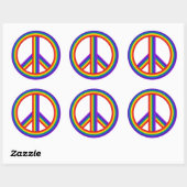 Stickers Arc-en-Ciel Classic rond (Feuille)
