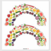 Stickers Arc-en-ciel pour fruits et légumes (Feuille)