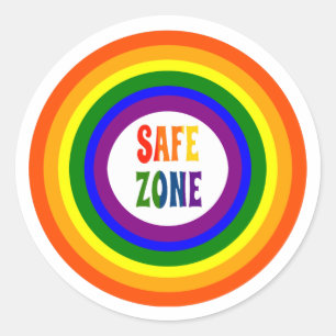 Stickers Arc-en-ciel Zone sécurisée