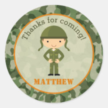 Stickers Armée - Militaire Garçon Fête d'anniversa