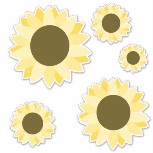 Stickers Arrière - plans clairs Tournesol (Devant)