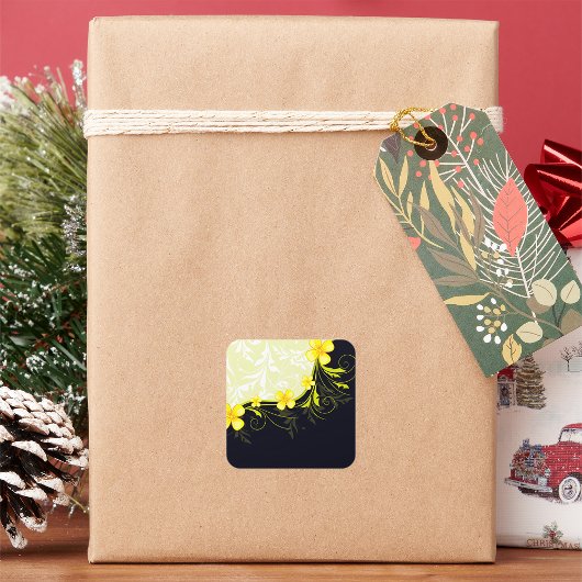 Stickers Arrière - plans floraux jaunes