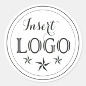 Stickers Arrondi Classique Avec Votre Logo Personn (Devant)