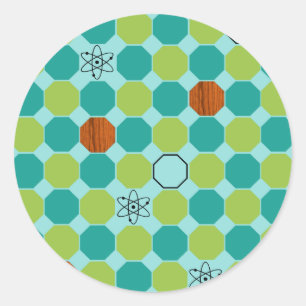 Stickers Arrondi Octagons Atomique