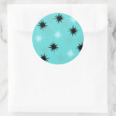 Stickers Arrondi Turquoise Atomique (Sac)