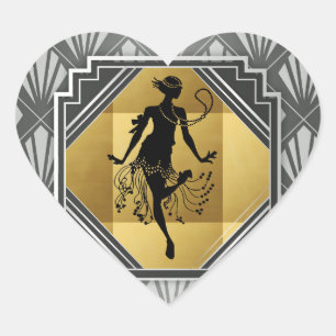 Stickers Art déco Gatsby Flapper