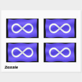 Stickers Art Drapeau Metis Premières nations Stick (Feuille)