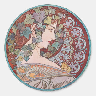 Stickers Art Nouveau Alphonse Mucha Ivy