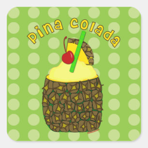 Stickers Art Pina Colada Boire