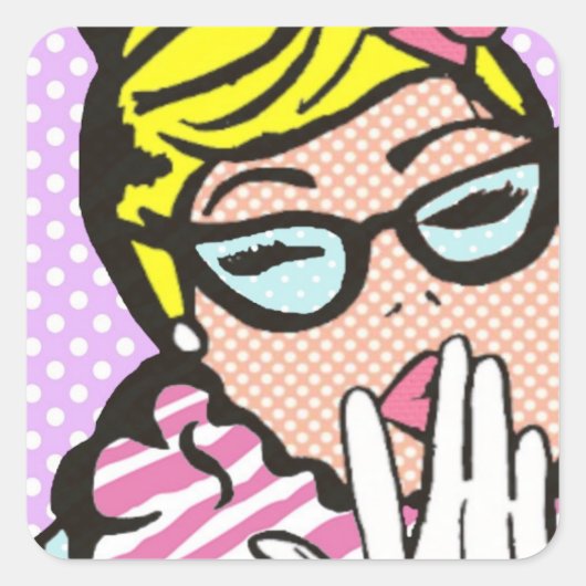 Stickers Art Pop La-Di-Da Lady (Devant)