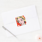 Stickers Art Pop Retro Lady (Enveloppe)