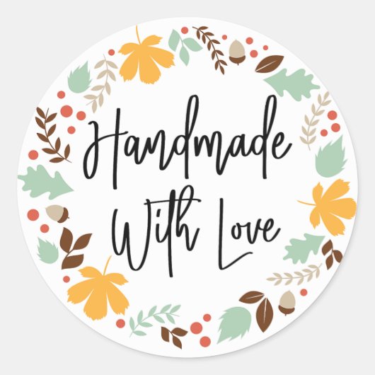 Stickers artisanaux avec l'amour Petite Entreprise (Devant)