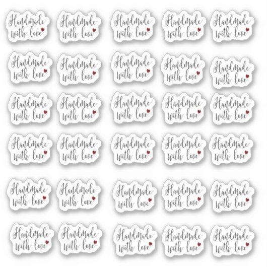 Stickers artisanaux avec Love (Devant)