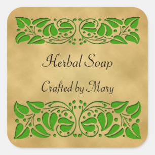 Stickers artisanaux Feuilles verts