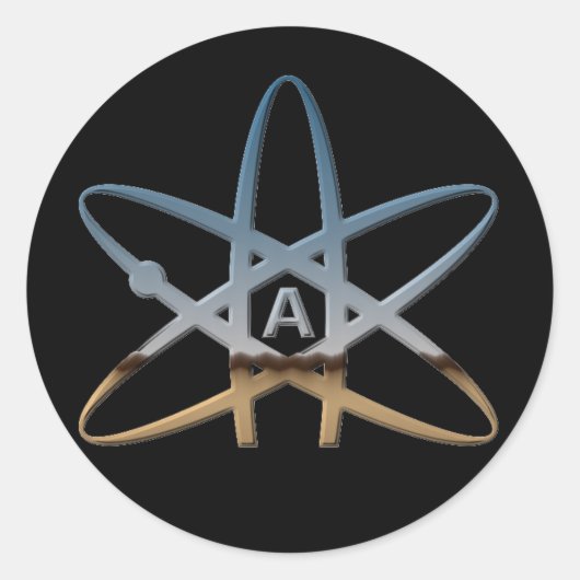 Stickers "Atom" athée (Devant)