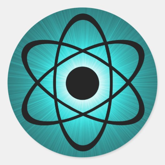 Stickers Atomique Nerdy, Turquoise (Devant)