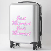 Stickers auto XL JUSTE MARIÉ (2) - CARNATION ROSE (Sur valise)