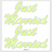 Stickers auto XL JUSTE MARIÉ (2) - JAUNE HONEYDEW (Feuille)