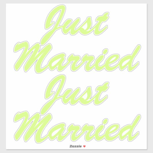Stickers auto XL JUSTE MARIÉ (2) - JAUNE HONEYDEW (Feuille)