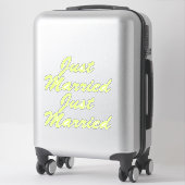 Stickers auto XL JUSTE MARIÉ (2) - JAUNE HONEYDEW (Sur valise)