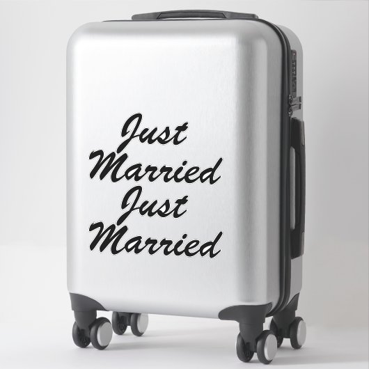 Stickers auto XL MARIÉ (2) - NOIR (Sur valise)