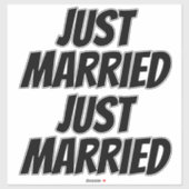 Stickers auto XL MARIÉ (2) - NOIR (Feuille)