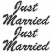 Stickers auto XL MARIÉ (2) - NOIR (Devant)