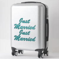 Stickers auto XL MARIÉ (2) - TURQUOISE