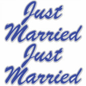 Stickers auto XL MARIED (2) - BLEU MINUIT (Devant)