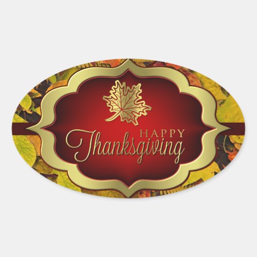Stickers - Autumnal Happy Thanksgiving (Voorkant)