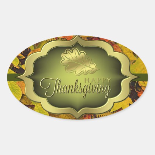 Stickers - Autumnal Happy Thanksgiving (Voorkant)