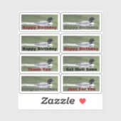 Stickers avec des huards et du texte à personnalis (Feuille)