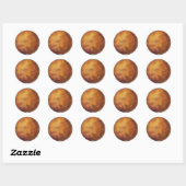 Stickers avec la planète Mars (Feuille)