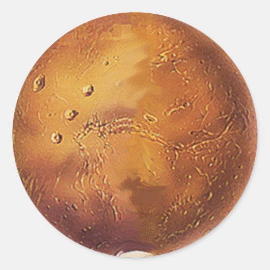 Stickers avec la planète Mars (Devant)