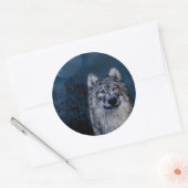 Stickers avec loup gris et blanc (Enveloppe)