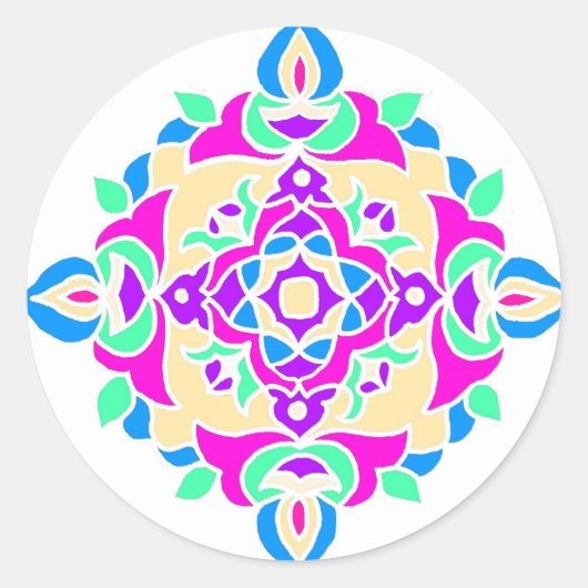 Stickers avec Motif Rangoli (Devant)