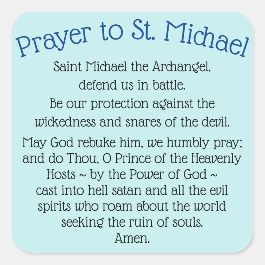 Stickers avec Saint Michael l'Archange Prière (Devant)