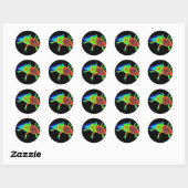 Stickers Axolotl arc-en-ciel (Feuille)