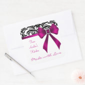 Stickers B&W Brocade Pink Bow (Enveloppe)