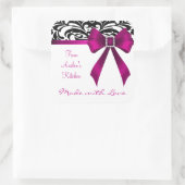 Stickers B&W Brocade Pink Bow (Sac)