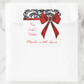 Stickers B&W Brocade Red Bow (Sac)