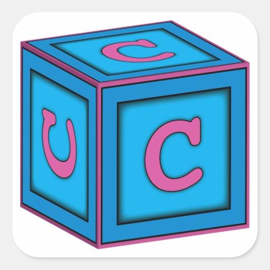 Stickers Baby Block - Lettre "C" (Devant)