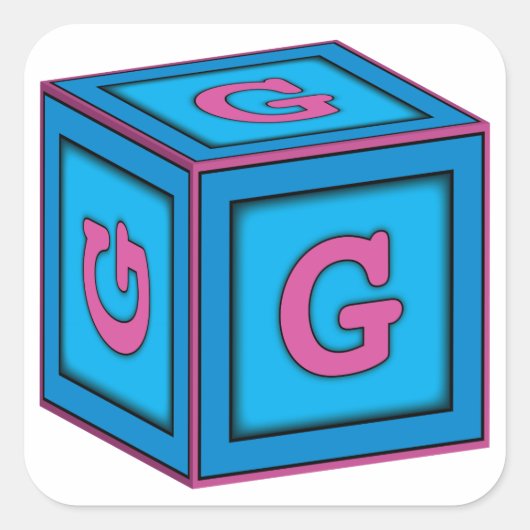 Stickers Baby Block - Lettre "G" (Devant)